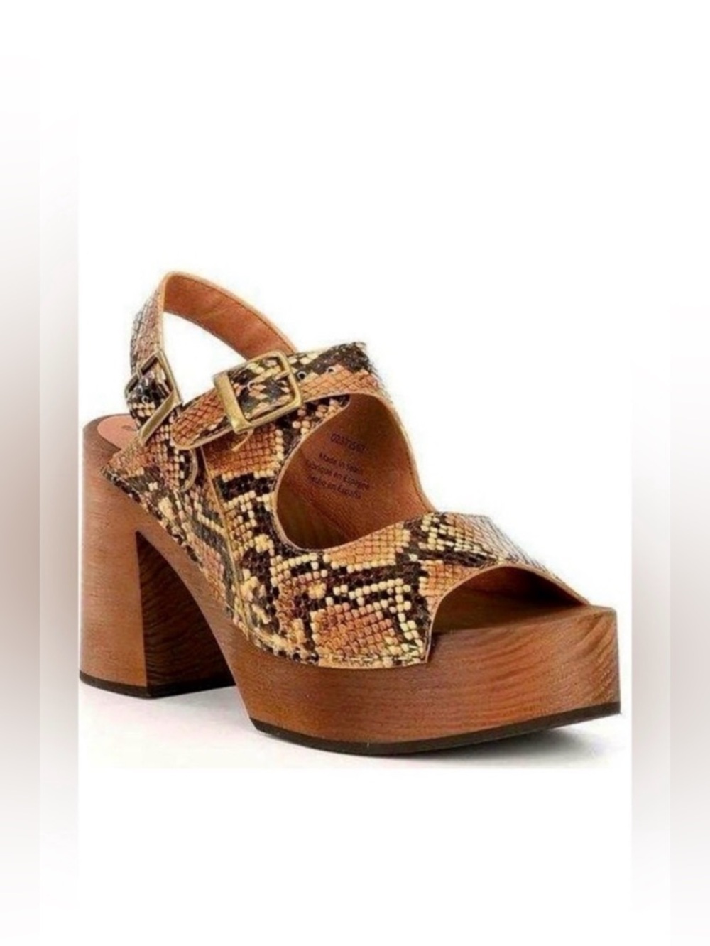 FREE PEOPLE Belem Snake Clogs Platform Sandals 8.5 MSRP $168